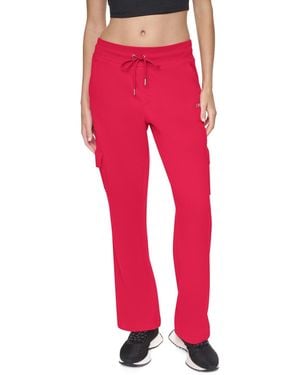 DKNY Metallic Bubble Logo Mid-rise Tapered Leg Cargo Pants