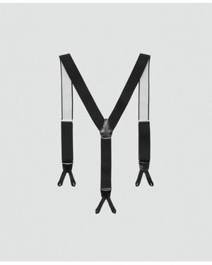 Mango Adjustable Elastic Suspender Strap - Black