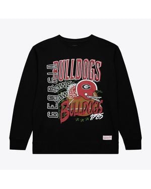 Mitchell & Ness Georgia Bulldogs Half Time Fleece Sweatshirt - Black