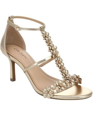 On 34th Mid Stiletto Heel Sandals - Metallic