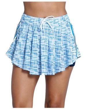 Lucky in Love Boucle High Waist 13.5 Inch Tennis Skirt - Blue
