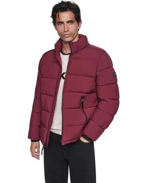 DKNY Hooded Puffer Jacket - Red