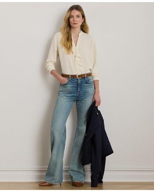Ralph Lauren Petite High-rise Wide-leg Jeans - Blue