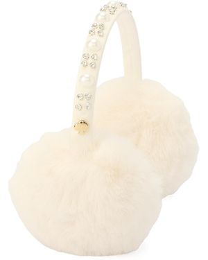 Kate Spade Pull-on Embellished Earmuffs - Natural