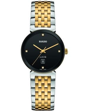 Rado Swiss Florence Classic Diamond Accent Two Tone Stainless Steel Bracelet Watch 30mm - Metallic