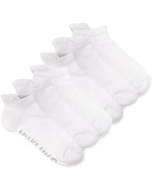Muk Luks Low Cut Ankle Compression Socks - White