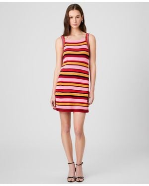 French Connection Motley Knit Striped Mini Dress - Red