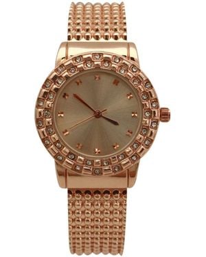 Olivia Pratt Thick Bangle Watch With Rhinestone Details - Metallic