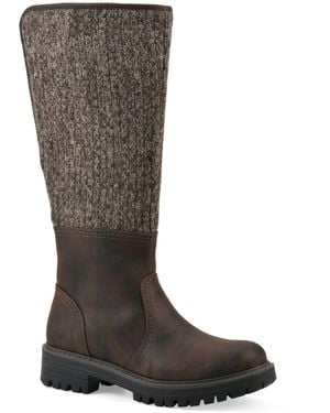 White Mountain Mavis Round Toe Tall Boots - Brown