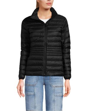 Lands' End Wanderweight Packable Down Jacket - Black