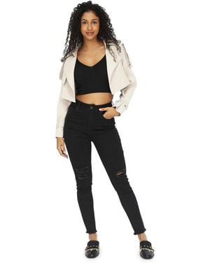 Belle & Bloom Manhattan Cropped Trench - Black
