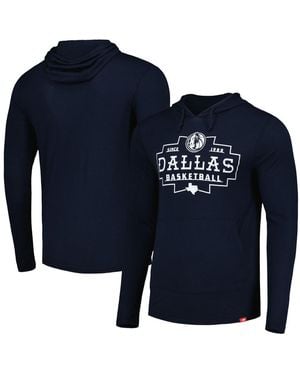 Sportiqe And Dallas Mavericks Rowan Tri-blend Long Sleeve Hoodie T-shirt - Blue