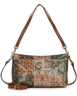 Patricia Nash Betta Medium Leather Crossbody - Metallic