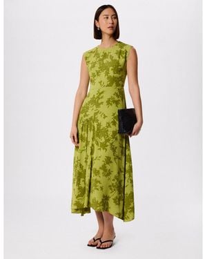 Whistles Floral Asymmetric Dress - Green