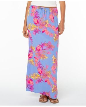 Roxy Iyla Floral Printed Maxi Skirt - White