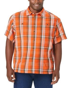 Kingsize Big & Tall Short-sleeve Plaid Shirt - Red