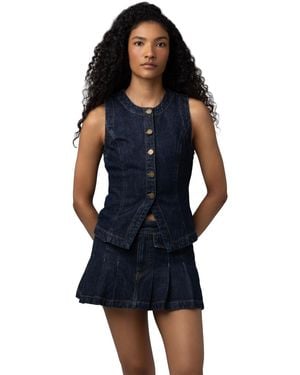 Blank NYC Scoop Neck Sleeveless Top - Blue