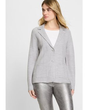 Olsen Merino Wool Blend Blazer - Gray