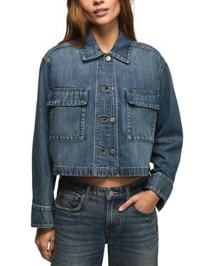 Lucky Brand Denim Utility Long-sleeve Jacket - Blue