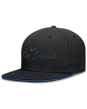Nike Duke Blue Devils Dri-fit Primetime Script Fitted Hat - Black