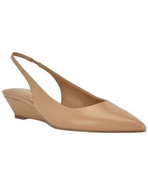 Calvin Klein Mavalyn Tapered Low Wedge Slingback Pumps - Metallic