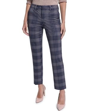 Nautica Plaid Slim Ponte Pants - Blue