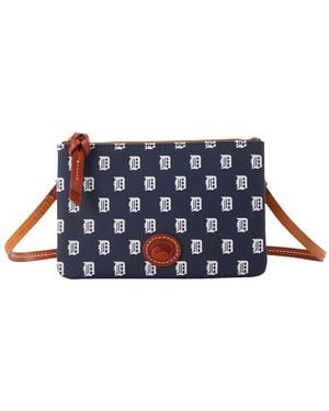 Dooney & Bourke Detroit Tigers Top Zip Crossbody Purse - Blue