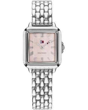 Tommy Hilfiger Quartz Silver-tone Stainless Steel Bracelet Watch 22.5mm - White