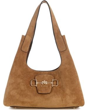 Guess Sunset Medium Hobo Handbag - Brown