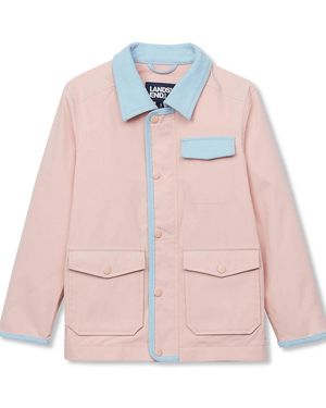 Lands' End Little And Big Girls Water Resistant Utility Jacket - Pink