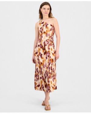 Sam Edelman Painted Dusk Draped Maxi Dress - White