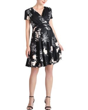 Kimi + Kai Kimi + Kai Maternity Bess Faux Wrap Nursing Dress - Black