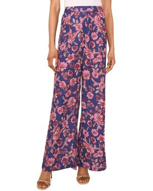 Vince Camuto Pull-on Printed Wide-leg Pants - Red