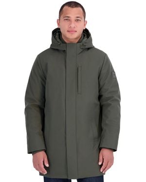 Calvin Klein Hooded Flextech Parka Jacket - Gray