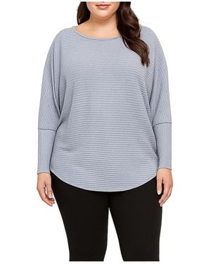 Standards & Practices Plus Size Dolman Sleeve Rib Top - Gray