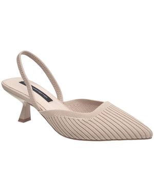 French Connection Coco Slingback Kitten Heel - Natural
