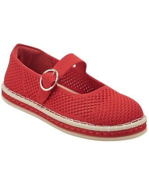 Easy Spirit Francene Knit Mary Jane Espadrille Flats - Red