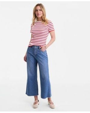 On 34th Cropped Relaxed Flare Jeans Macys Exclusive - Blue
