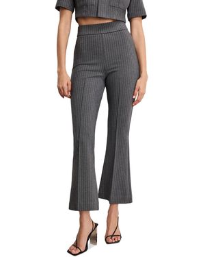 GOOD AMERICAN Soft Stretch Ponte Kick Flare Pants - Gray
