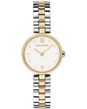 Calvin Klein Gleam Two-tone Stainless Steel Bracelet Watch 24mm - Metallic