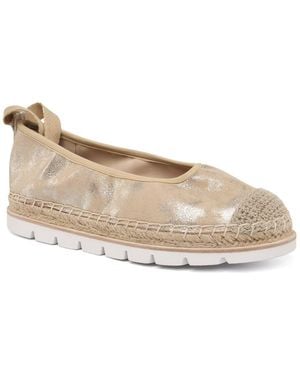J/Slides Bridget Leather Flat - Natural