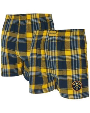 Concepts Sport Denver nuggets Region Flannel Boxer Shorts - Yellow