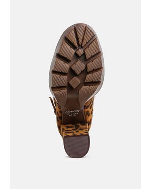 LONDON RAG Palmetto Camouflage Ankle Boots - Brown