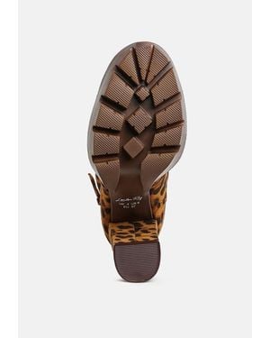 LONDON RAG Palmetto Camouflage Ankle Boots - Brown