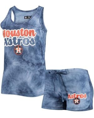 Concepts Sport Houston Astros Billboard Racerback Tank Top And Shorts Set - Blue