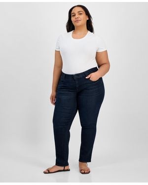 Democracy Trendy Plus Size Absolution Straight-leg Jeans - Blue