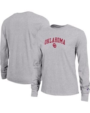 Champion Ohio State Buckeyes Arch Over Logo Long Sleeve T-shirt - Gray