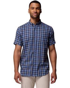 Columbia Rapid Rivers Short Sleeve Plaid Shirt - Blue