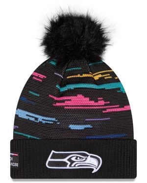 KTZ Seattle Seahawks 2026 Nfl Crucial Catch Cuffed Knit - Black
