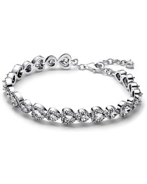 PANDORA Halo Hearts Bracelet - Metallic